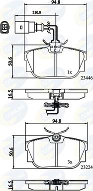 Comline CBP11151 - Bremžu uzliku kompl., Disku bremzes adetalas.lv