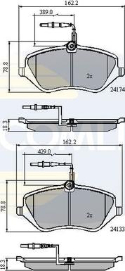 Comline CBP11251 - Bremžu uzliku kompl., Disku bremzes adetalas.lv