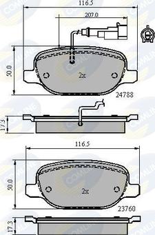 Comline CBP11769 - Bremžu uzliku kompl., Disku bremzes adetalas.lv