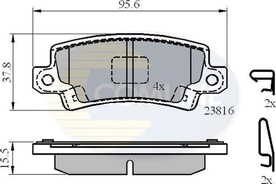 Comline CBP3942 - Bremžu uzliku kompl., Disku bremzes adetalas.lv