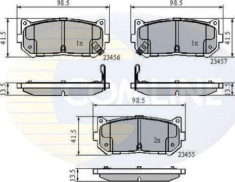 Comline CBP3906 - Bremžu uzliku kompl., Disku bremzes adetalas.lv