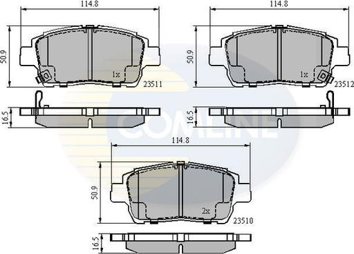 Comline CBP3901 - Bremžu uzliku kompl., Disku bremzes adetalas.lv