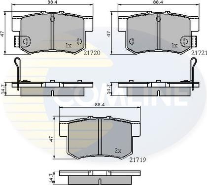 Comline CBP3445 - Bremžu uzliku kompl., Disku bremzes adetalas.lv