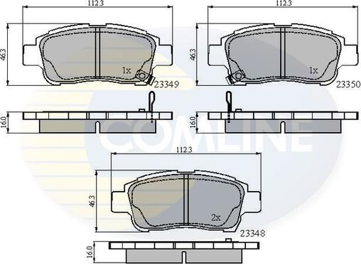 Comline CBP3582 - Bremžu uzliku kompl., Disku bremzes adetalas.lv