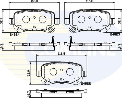 Comline CBP36067 - Bremžu uzliku kompl., Disku bremzes adetalas.lv