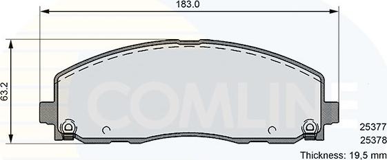 Comline CBP36103 - Bremžu uzliku kompl., Disku bremzes adetalas.lv