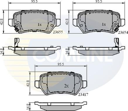 Comline CBP31551 - Bremžu uzliku kompl., Disku bremzes adetalas.lv