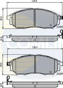 Comline CBP31524 - Bremžu uzliku kompl., Disku bremzes adetalas.lv