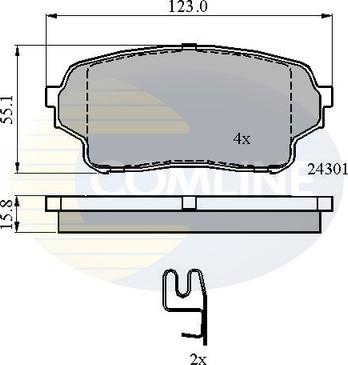 Comline CBP31523 - Bremžu uzliku kompl., Disku bremzes adetalas.lv