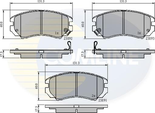 Comline CBP31196 - Bremžu uzliku kompl., Disku bremzes adetalas.lv