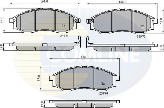 Comline CBP31193 - Bremžu uzliku kompl., Disku bremzes adetalas.lv