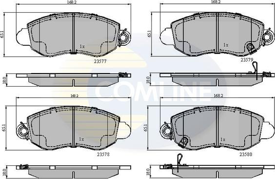 Comline CBP31108 - Bremžu uzliku kompl., Disku bremzes adetalas.lv