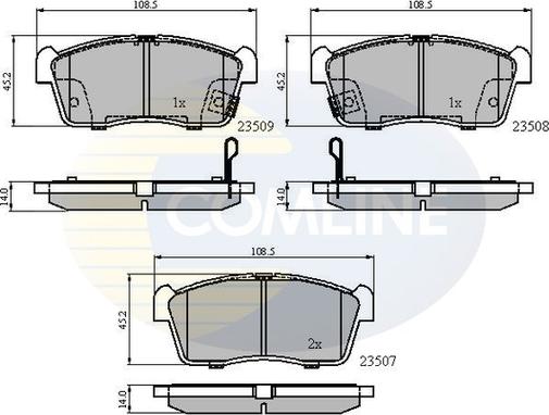 Comline CBP31113 - Bremžu uzliku kompl., Disku bremzes adetalas.lv