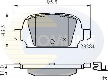 Comline CBP31135 - Bremžu uzliku kompl., Disku bremzes adetalas.lv