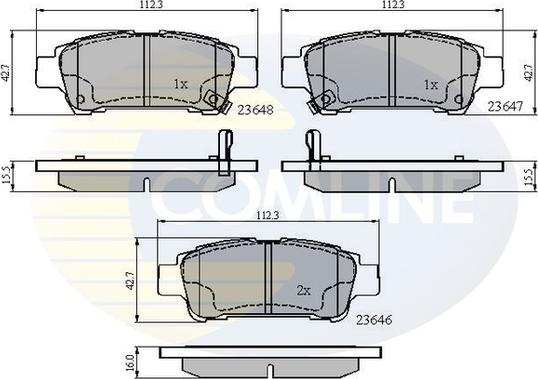 Comline CBP31133 - Bremžu uzliku kompl., Disku bremzes adetalas.lv