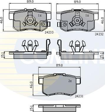 Comline CBP31736 - Bremžu uzliku kompl., Disku bremzes adetalas.lv