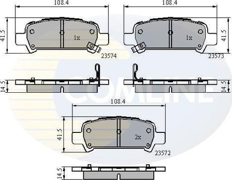 Comline CBP3882 - Bremžu uzliku kompl., Disku bremzes adetalas.lv