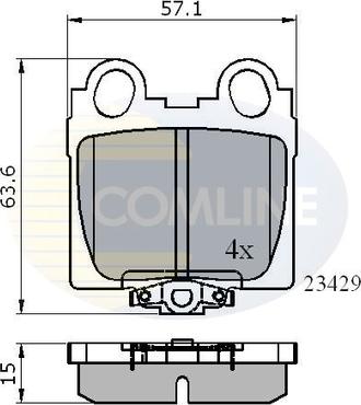 Comline CBP3836 - Bremžu uzliku kompl., Disku bremzes adetalas.lv