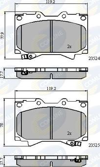 Comline CBP3831 - Bremžu uzliku kompl., Disku bremzes adetalas.lv