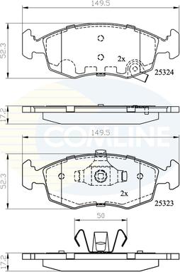 Comline CBP32104 - Bremžu uzliku kompl., Disku bremzes adetalas.lv