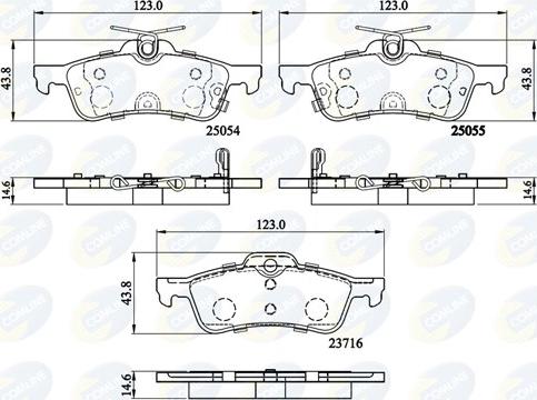 Comline CBP32204 - Bremžu uzliku kompl., Disku bremzes adetalas.lv