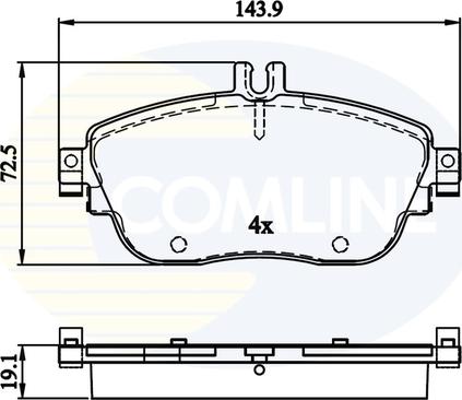 Comline CBP32208 - Bremžu uzliku kompl., Disku bremzes adetalas.lv