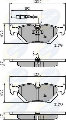 Comline CBP21002 - Bremžu uzliku kompl., Disku bremzes adetalas.lv