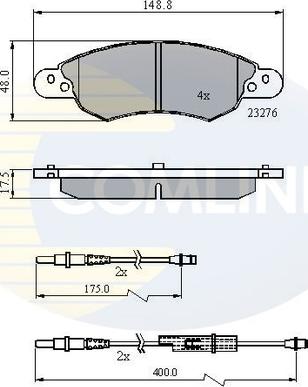 Comline CBP21119 - Bremžu uzliku kompl., Disku bremzes adetalas.lv