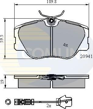 Comline CBP2360 - Bremžu uzliku kompl., Disku bremzes adetalas.lv