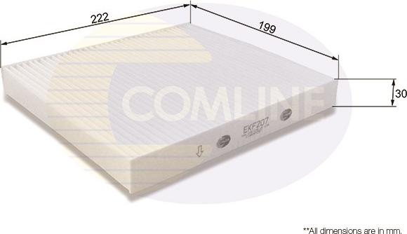 Comline EKF207 - Filtrs, Salona telpas gaiss adetalas.lv