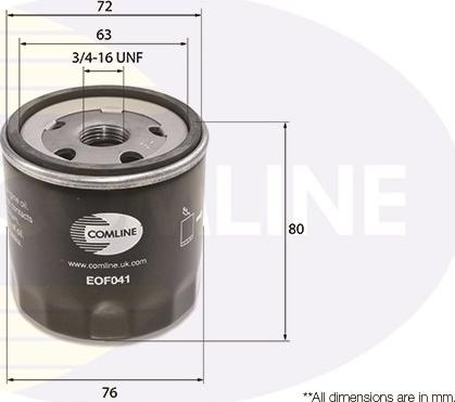 Comline EOF041 - Eļļas filtrs adetalas.lv