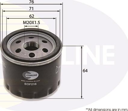 Comline EOF216 - Eļļas filtrs adetalas.lv