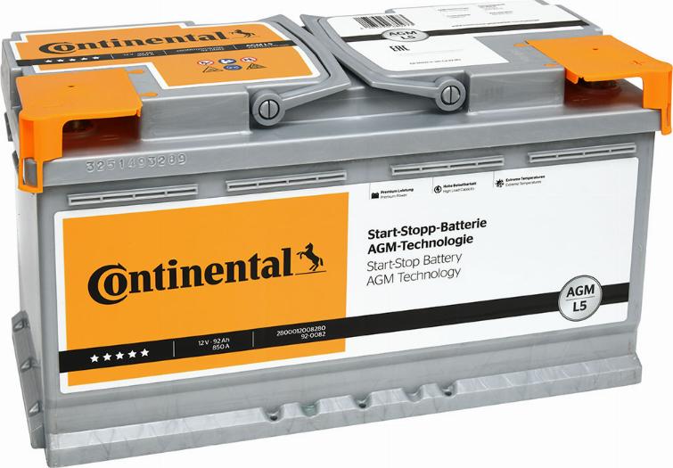 Continental 2800012008280 - Startera akumulatoru baterija adetalas.lv