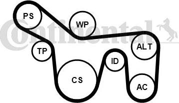 CONTITECH 6PK1715K1 - Ķīļrievu siksnu komplekts adetalas.lv