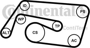 Continental 6PK2260K2 - Ķīļrievu siksnu komplekts adetalas.lv