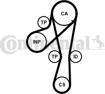 Continental CT1041K2PRO - Zobsiksnas komplekts adetalas.lv