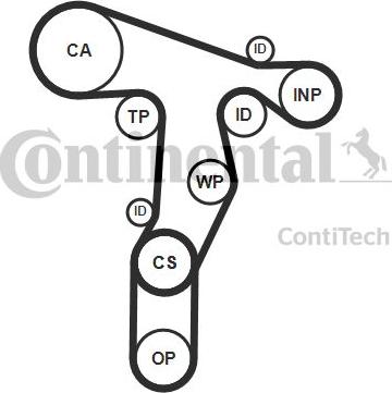 Continental CT1139WP8PRO - Ūdenssūknis + Zobsiksnas komplekts adetalas.lv