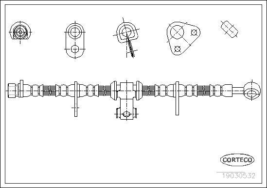 Corteco 19030532 - Bremžu šļūtene adetalas.lv