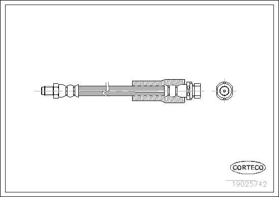 Corteco 19025742 - Bremžu šļūtene adetalas.lv