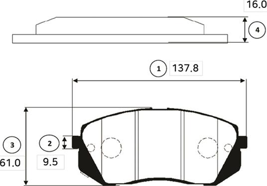 CTR GK0501 - Bremžu uzliku kompl., Disku bremzes adetalas.lv