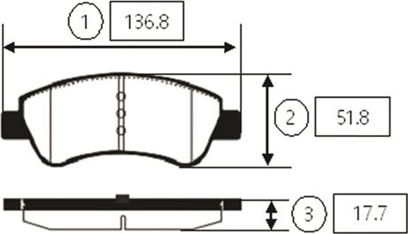 CTR GK0863 - Bremžu uzliku kompl., Disku bremzes adetalas.lv