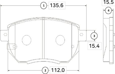 CTR GK0735 - Bremžu uzliku kompl., Disku bremzes adetalas.lv