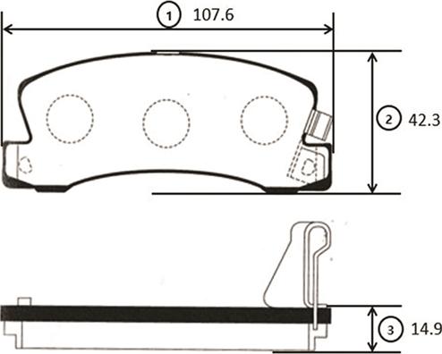 CTR GK1051 - Bremžu uzliku kompl., Disku bremzes adetalas.lv