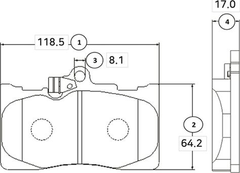 CTR GK1061 - Bremžu uzliku kompl., Disku bremzes adetalas.lv