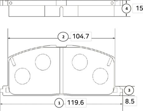 CTR GK1023 - Bremžu uzliku kompl., Disku bremzes adetalas.lv