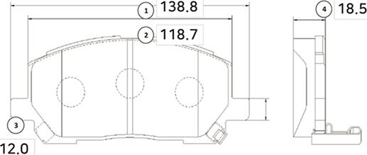 CTR GK1072 - Bremžu uzliku kompl., Disku bremzes adetalas.lv