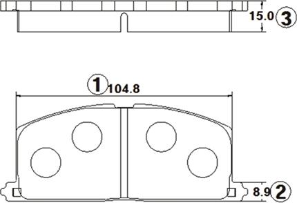 CTR GK1120 - Bremžu uzliku kompl., Disku bremzes adetalas.lv