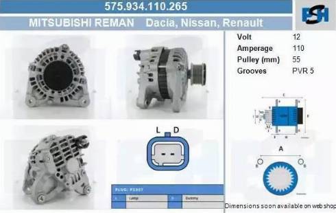 PSH 575.934.110.265 - Ģenerators adetalas.lv