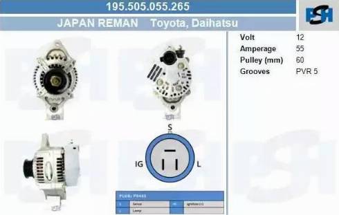 PSH 195.505.055.265 - Ģenerators adetalas.lv