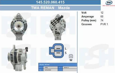 PSH 145.520.060.415 - Ģenerators adetalas.lv